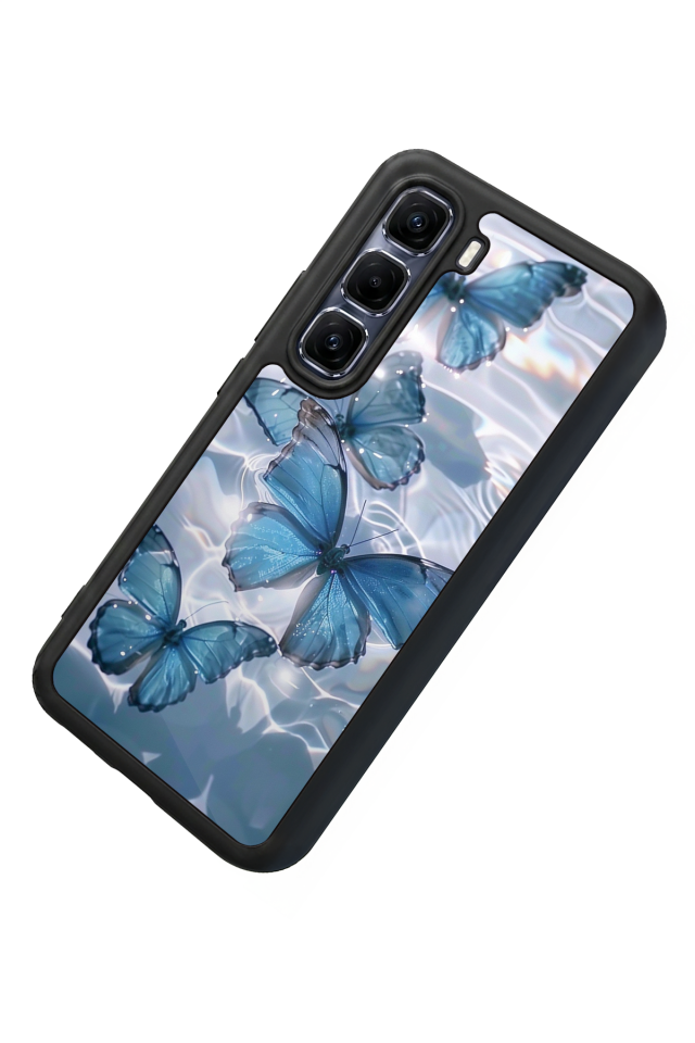 Infinix Hot 60 Pro Plus Uyumlu Kelebek Tasarımlı Glossy Premium Kılıf