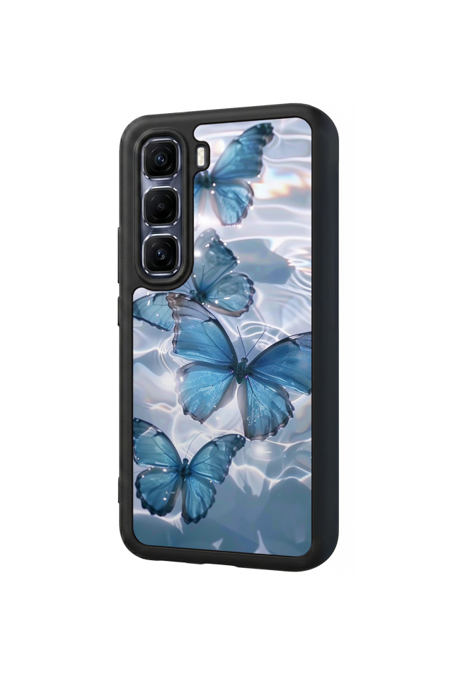 Infinix Hot 60 Pro Plus Uyumlu Kelebek Tasarımlı Glossy Premium Kılıf