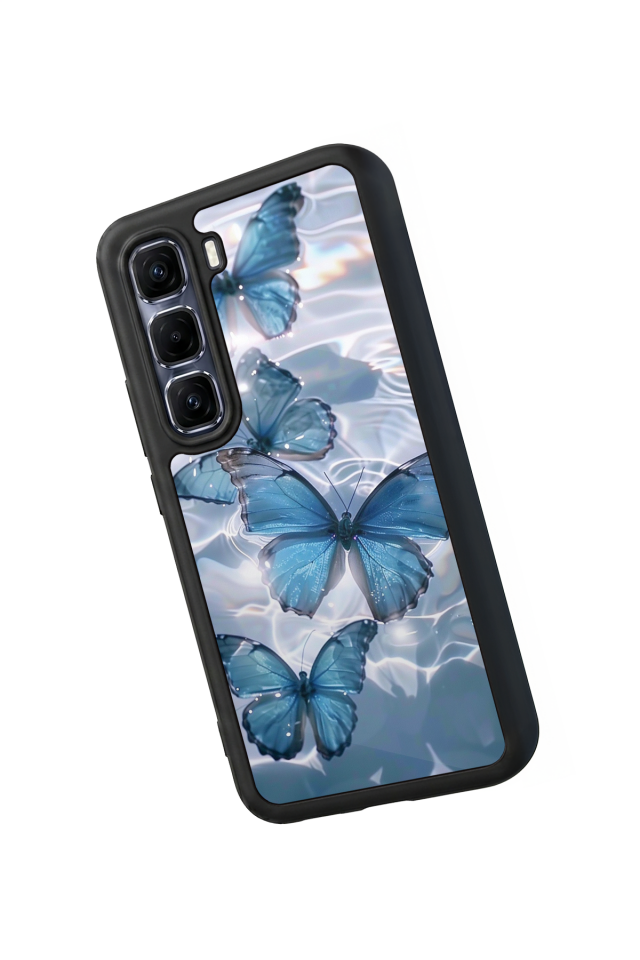 Infinix Hot 60 Pro Plus Uyumlu Kelebek Tasarımlı Glossy Premium Kılıf