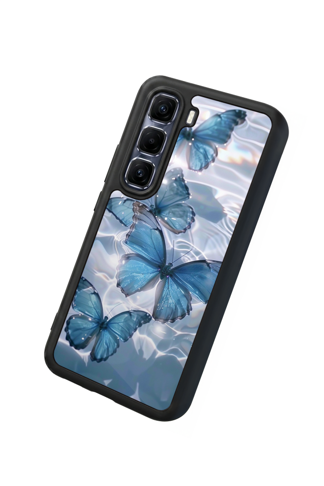 Infinix Hot 60 Pro Plus Uyumlu Kelebek Tasarımlı Glossy Premium Kılıf