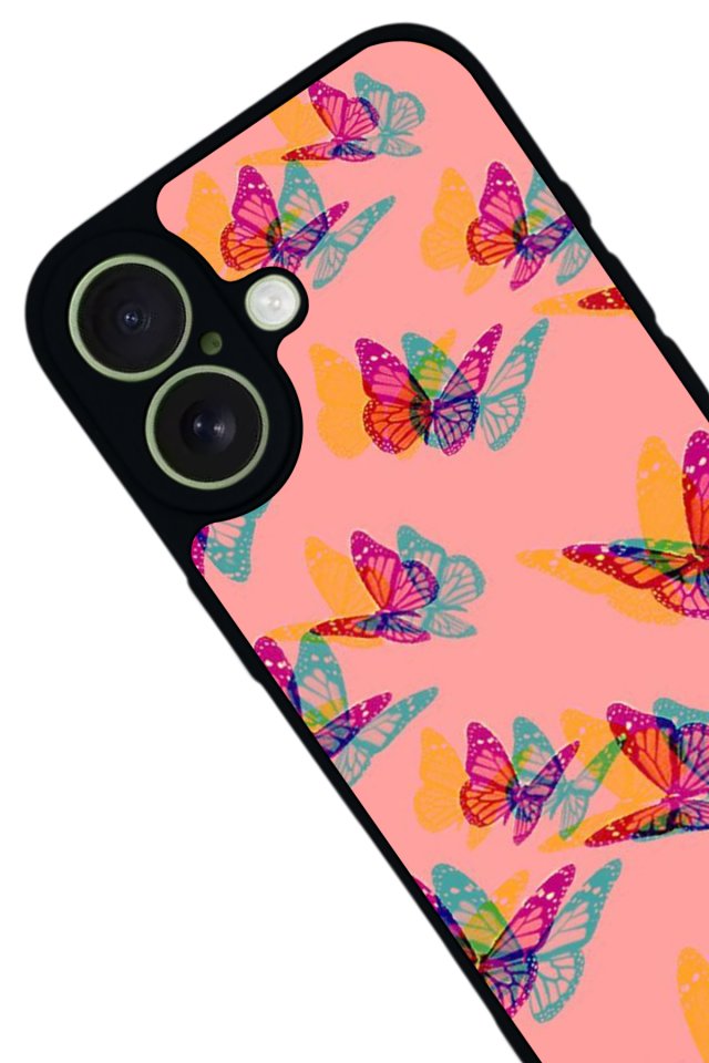 iPhone 17 Uyumlu Kelebek Tasarımlı Glossy Premium Kılıf
