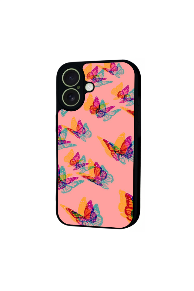 iPhone 17 Uyumlu Kelebek Tasarımlı Glossy Premium Kılıf