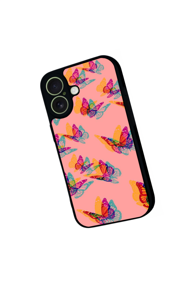 iPhone 17 Uyumlu Kelebek Tasarımlı Glossy Premium Kılıf