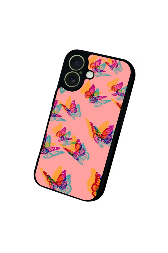 iPhone 17 Uyumlu Kelebek Tasarımlı Glossy Premium Kılıf