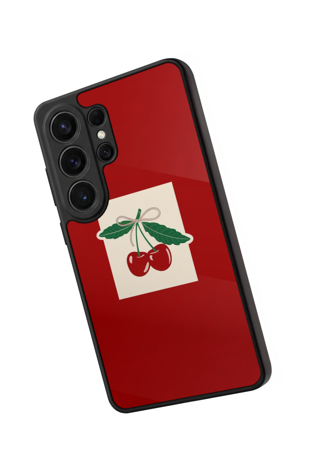 Samsung Galaxy S26 Ultra Uyumlu Kiraz Tasarımlı Glossy Premium Kılıf