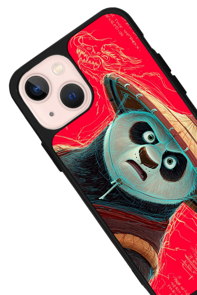 iPhone 13 Mini Uyumlu Kung Fu Panda Tasarımlı Glossy Premium Kılıf