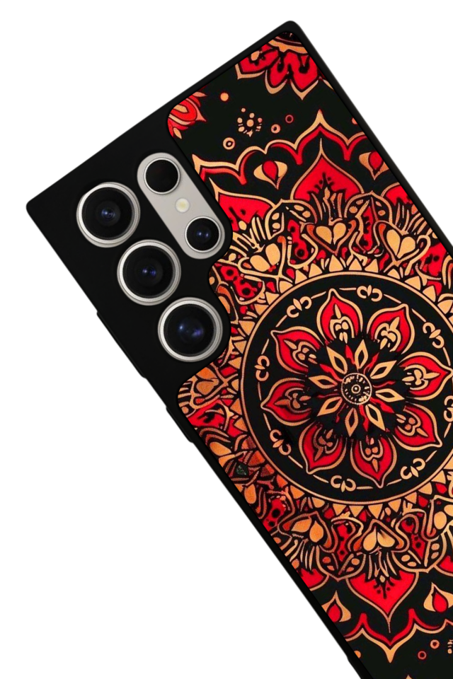 Samsung Galaxy S23 Ultra Uyumlu Mandala Tasarımlı Glossy Premium Kılıf