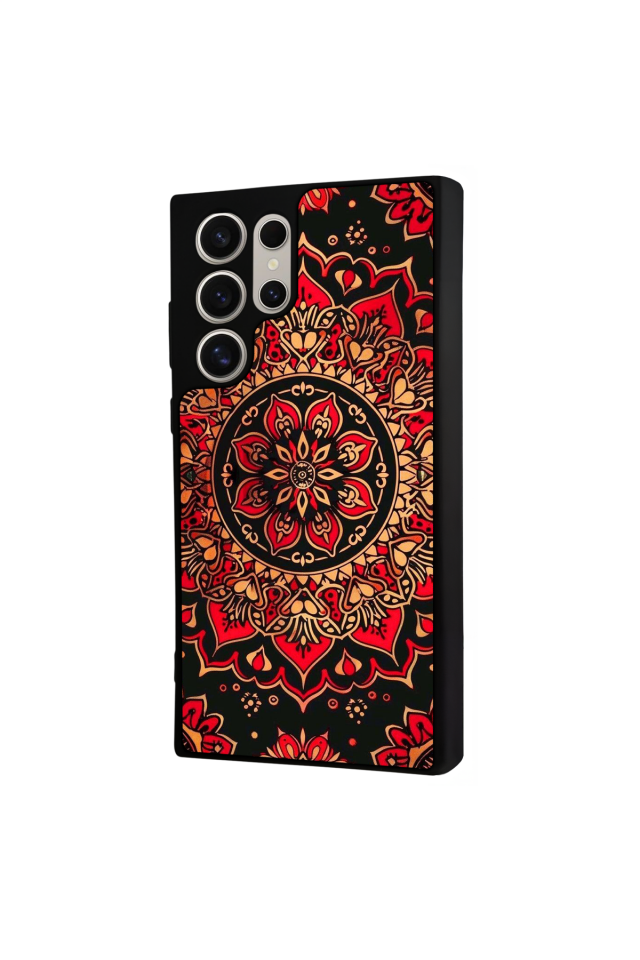 Samsung Galaxy S23 Ultra Uyumlu Mandala Tasarımlı Glossy Premium Kılıf