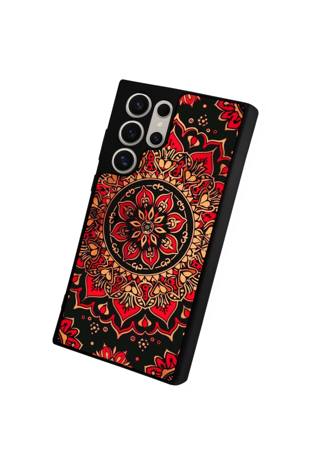 Samsung Galaxy S23 Ultra Uyumlu Mandala Tasarımlı Glossy Premium Kılıf