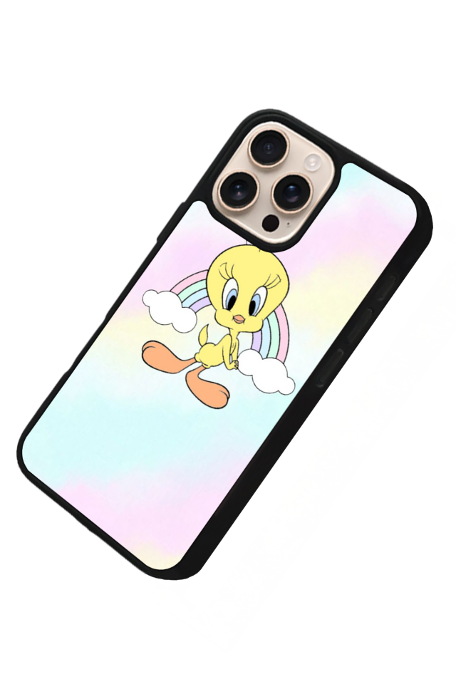 iPhone 15 Pro Uyumlu Tweety Tasarımlı Glossy Premium Kılıf