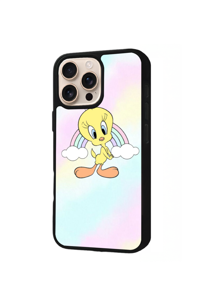 iPhone 15 Pro Uyumlu Tweety Tasarımlı Glossy Premium Kılıf