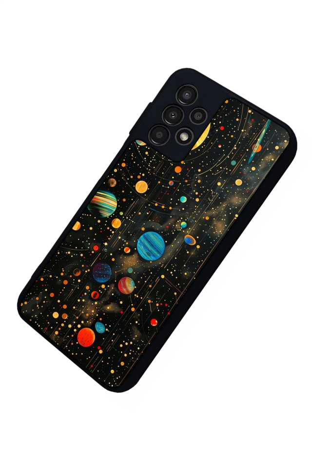 Samsung Galaxy A23 Uyumlu Uzay Tasarımlı Glossy Premium Kılıf