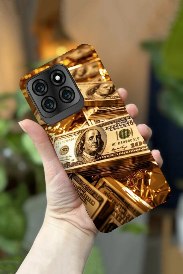 Reeder S71 Uyumlu Kamera Korumalı Para Desenli HD Baskılı Silikon Kılıf