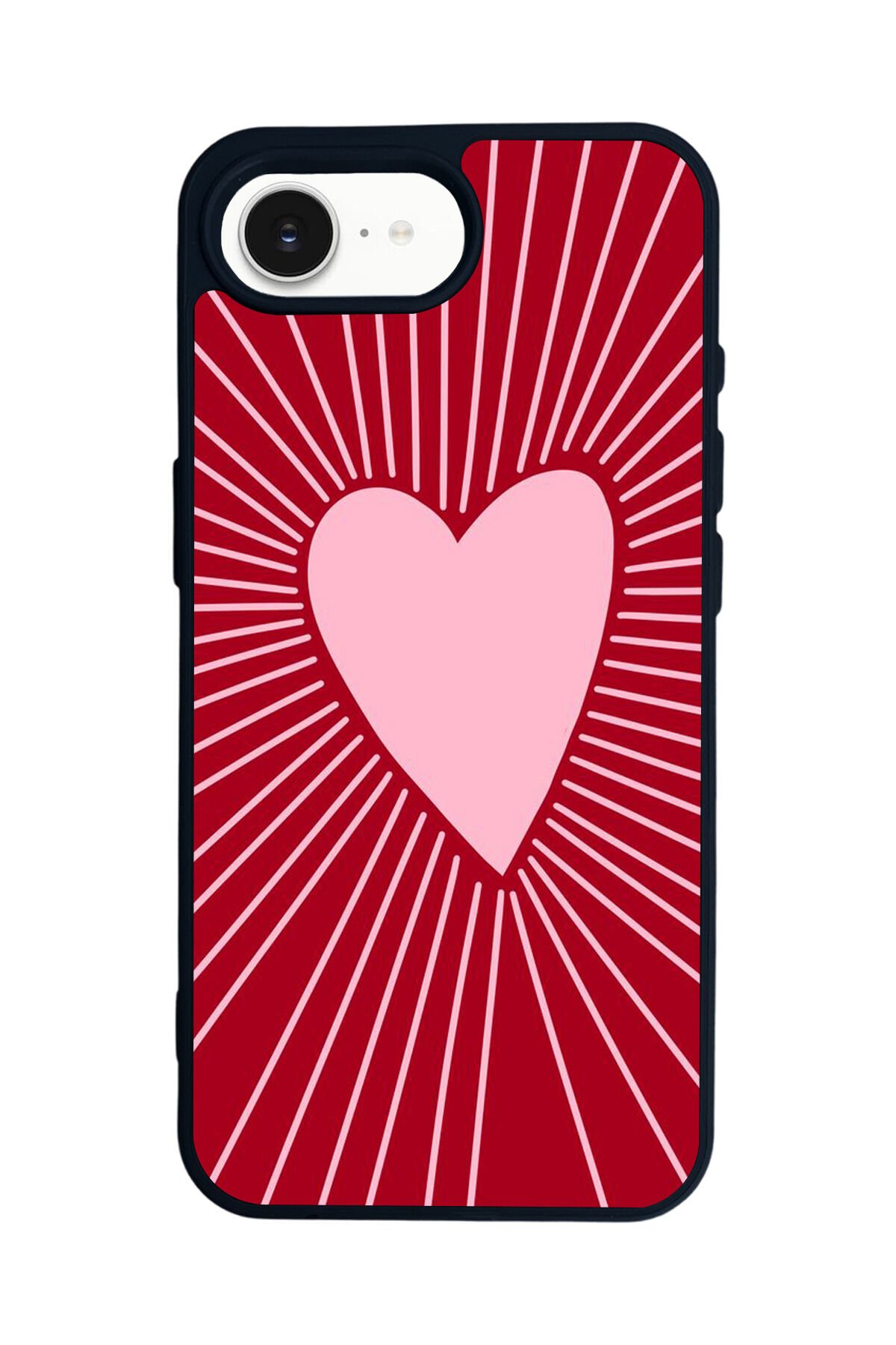 iPhone 16E Uyumlu Kalp Love Tasarımlı Glossy Premium Kılıf