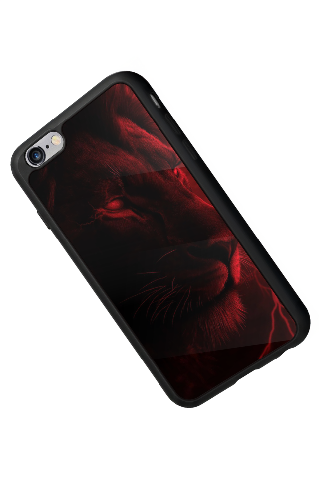 iPhone 6s Plus Uyumlu Aslan Tasarımlı Glossy Premium Kılıf