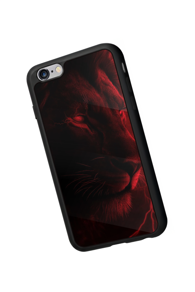 iPhone 6s Plus Uyumlu Aslan Tasarımlı Glossy Premium Kılıf