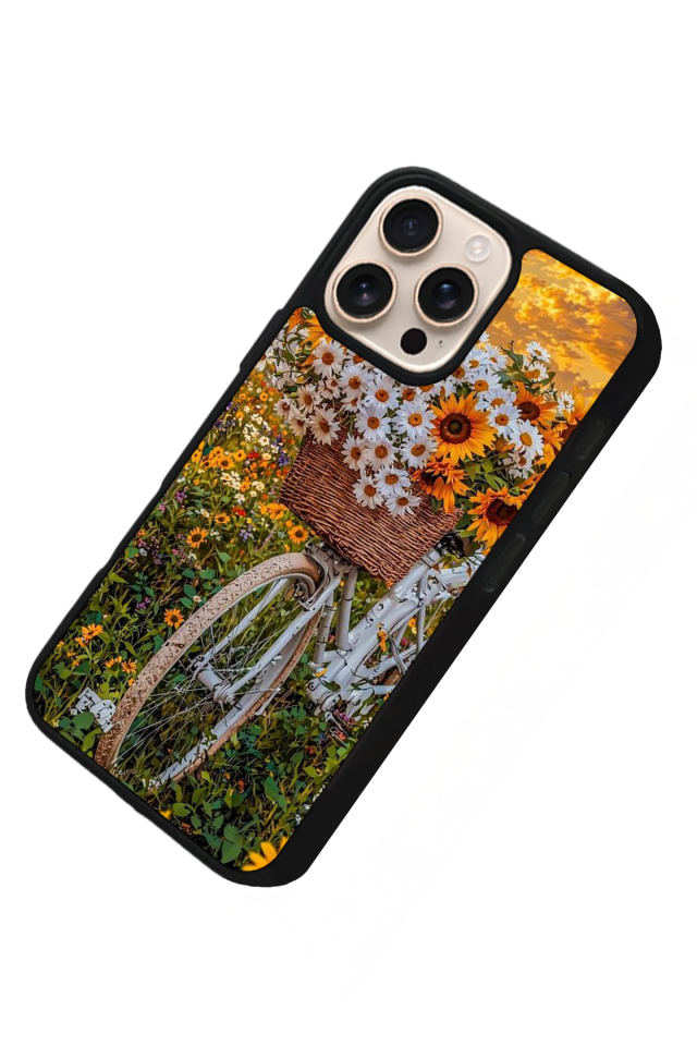 iPhone 16 Pro Max Uyumlu Cicek Tasarımlı Glossy Premium Kılıf