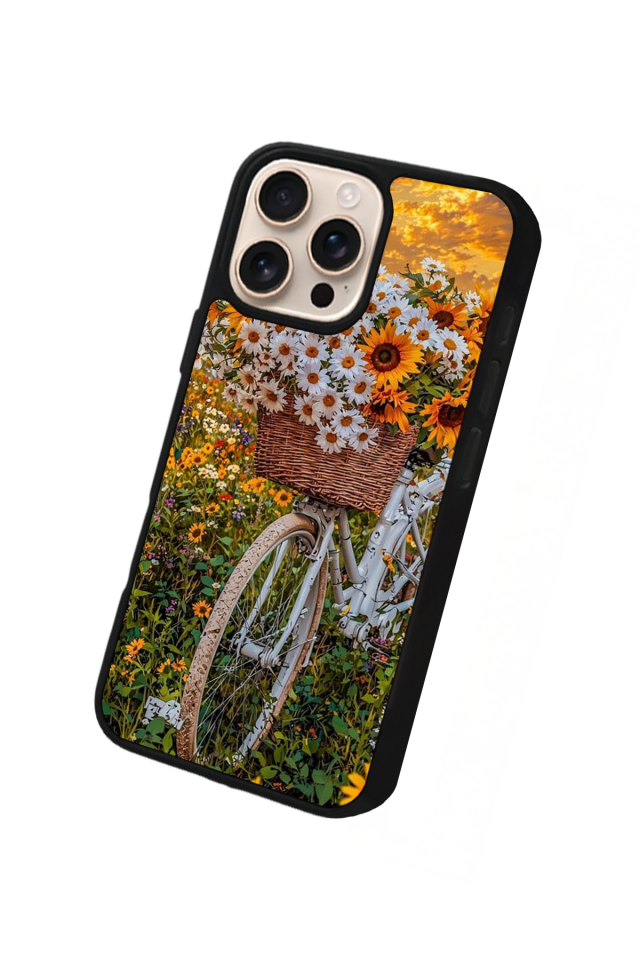 iPhone 16 Pro Max Uyumlu Cicek Tasarımlı Glossy Premium Kılıf