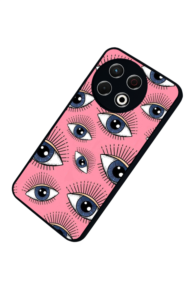 Tecno Spark 30 Pro Uyumlu Göz Tasarımlı Glossy Premium Kılıf