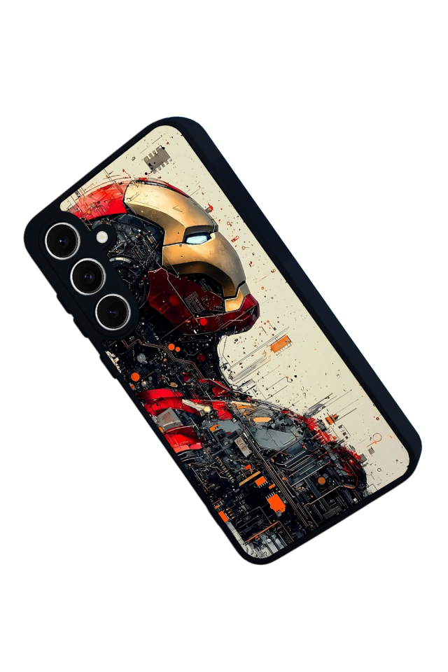 Samsung Galaxy A16 Uyumlu  Iron Man ( Demir Adam ) Tasarımlı Glossy Premium Kılıf