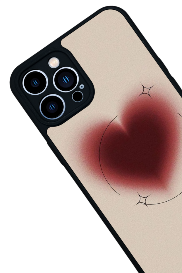 iPhone 13 Pro Max Uyumlu Kalp Love Tasarımlı Glossy Premium Kılıf