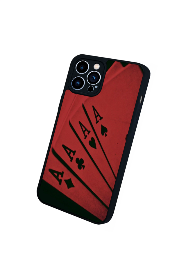 iPhone 12 Pro Max Uyumlu Kart Tasarımlı Glossy Premium Kılıf