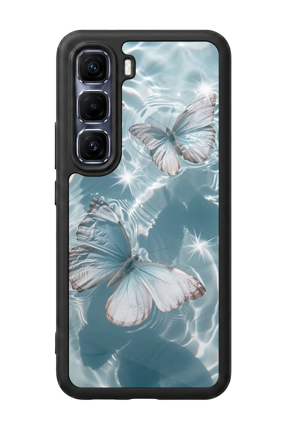 Infinix Hot 60 Pro Plus Uyumlu Kelebek Tasarımlı Glossy Premium Kılıf