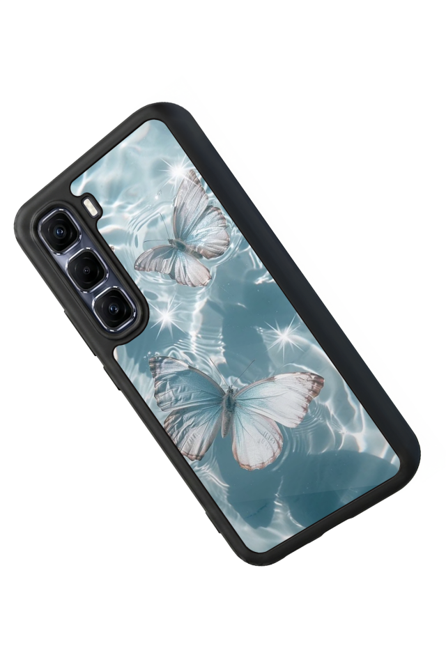 Infinix Hot 60 Pro Plus Uyumlu Kelebek Tasarımlı Glossy Premium Kılıf