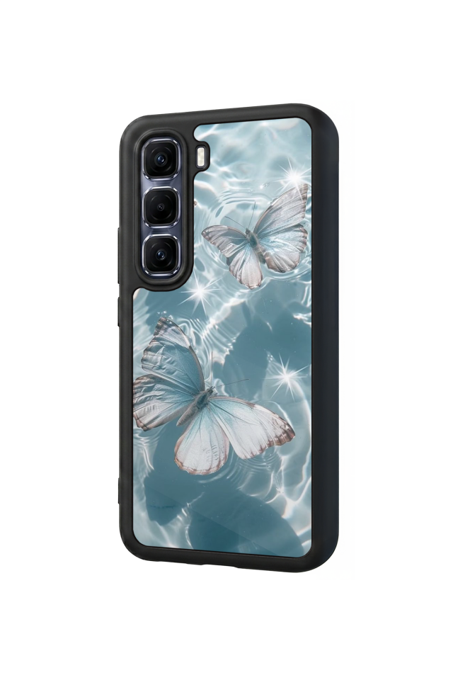 Infinix Hot 60 Pro Plus Uyumlu Kelebek Tasarımlı Glossy Premium Kılıf