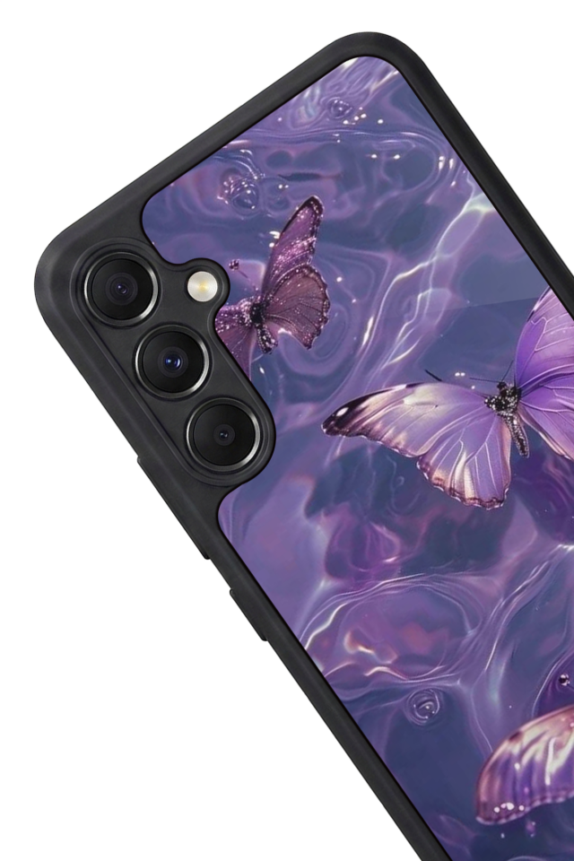Samsung Galaxy A34 Uyumlu Kelebek Tasarımlı Glossy Premium Kılıf
