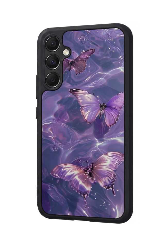 Samsung Galaxy A34 Uyumlu Kelebek Tasarımlı Glossy Premium Kılıf