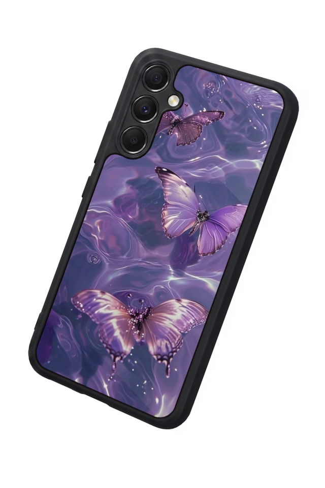 Samsung Galaxy A34 Uyumlu Kelebek Tasarımlı Glossy Premium Kılıf