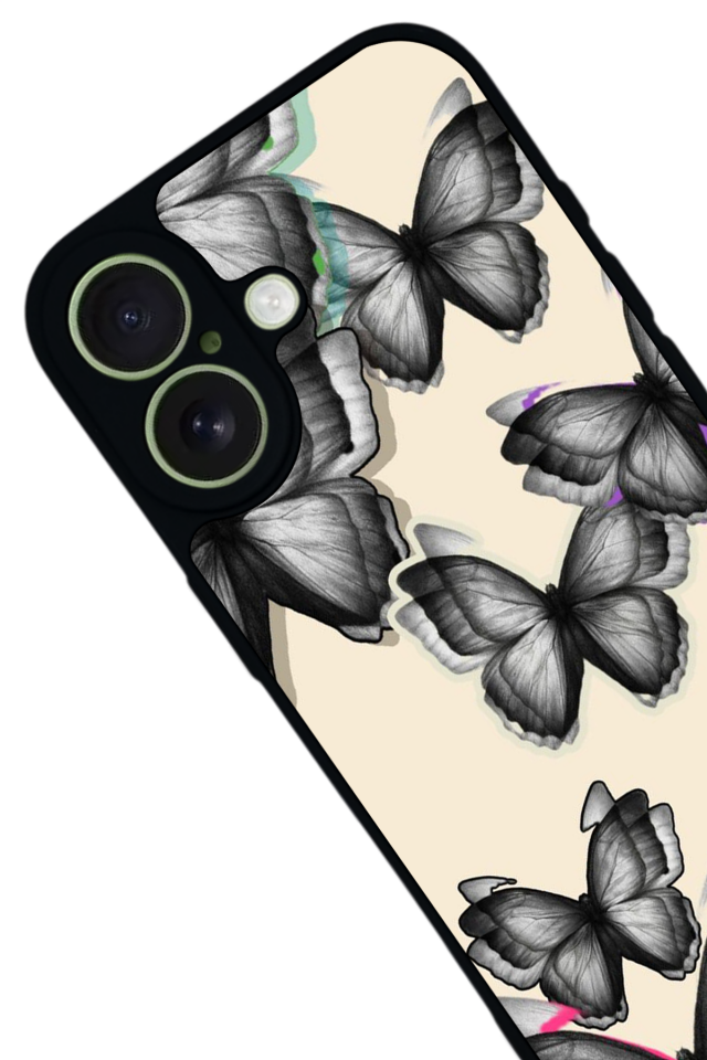 iPhone 17 Uyumlu Kelebek Tasarımlı Glossy Premium Kılıf