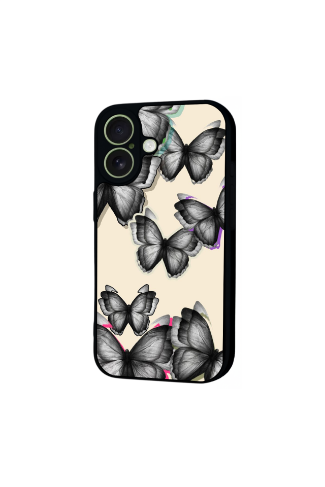 iPhone 17 Uyumlu Kelebek Tasarımlı Glossy Premium Kılıf