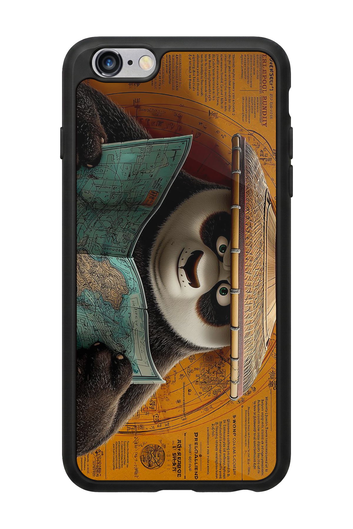 iPhone 6 Plus Uyumlu Kung Fu Panda Tasarımlı Glossy Premium Kılıf
