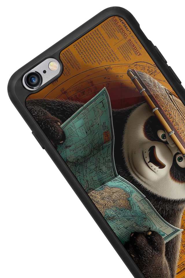 iPhone 6 Plus Uyumlu Kung Fu Panda Tasarımlı Glossy Premium Kılıf
