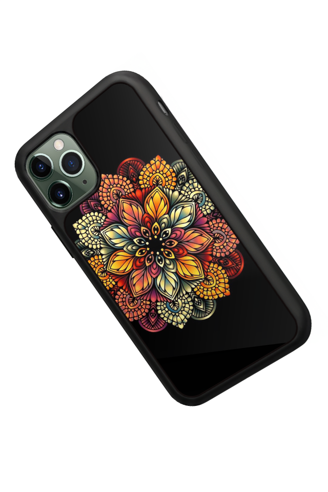 iPhone 11 Pro Uyumlu Mandala Tasarımlı Glossy Premium Kılıf