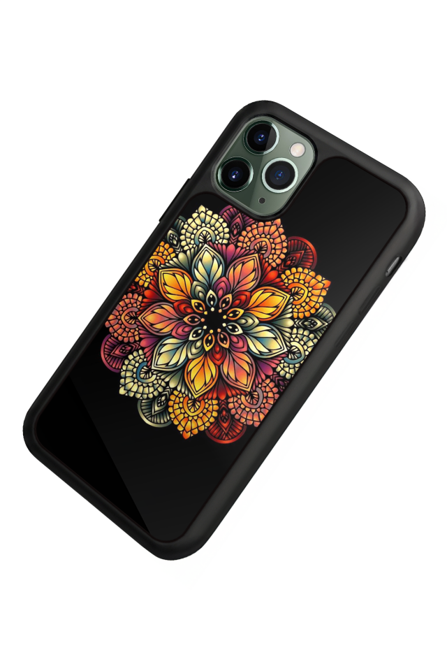 iPhone 11 Pro Uyumlu Mandala Tasarımlı Glossy Premium Kılıf