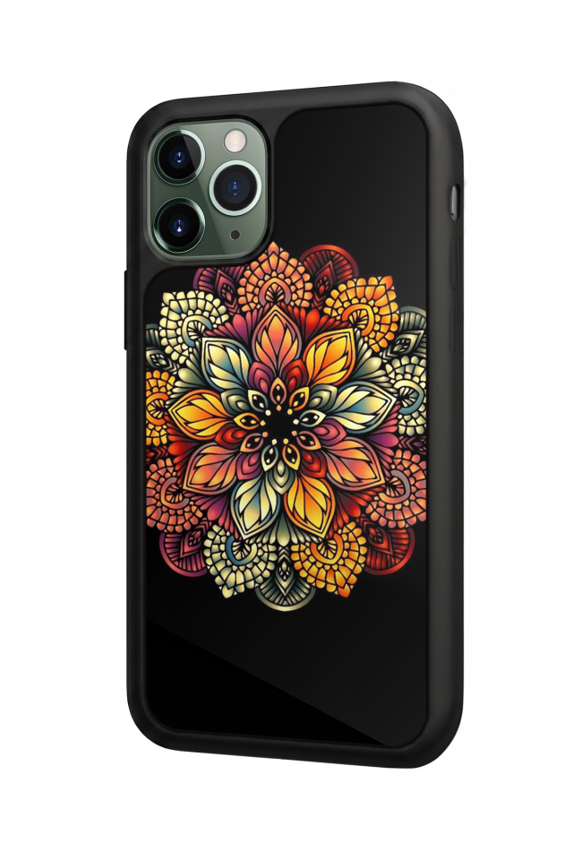 iPhone 11 Pro Uyumlu Mandala Tasarımlı Glossy Premium Kılıf