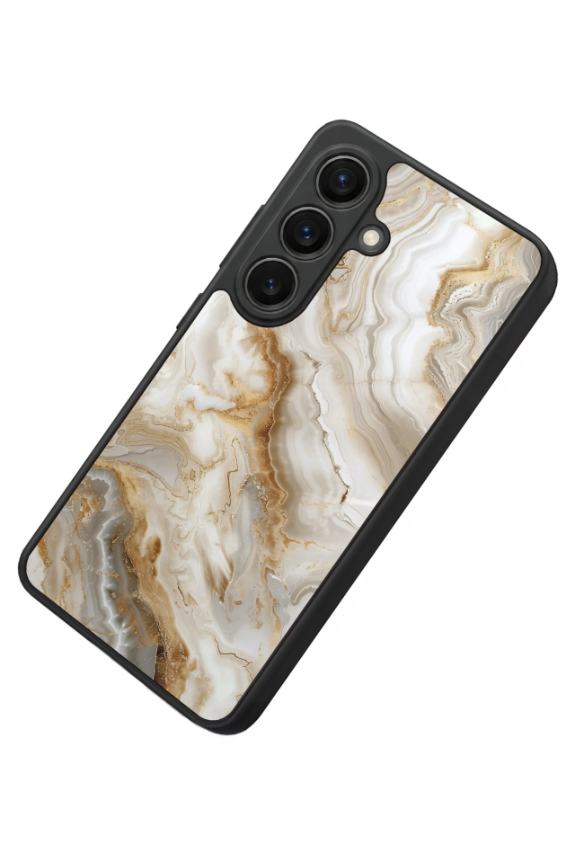 Samsung Galaxy S26 Uyumlu Mermer Marble Tasarımlı Glossy Premium Kılıf