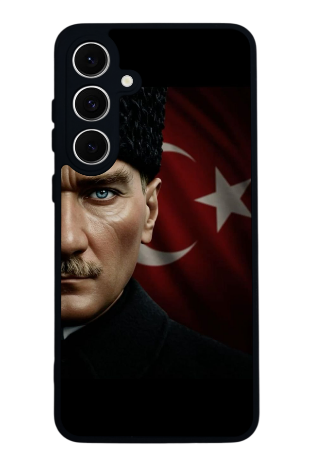Samsung Galaxy S24 FE Uyumlu Mustafa Kemal Ataturk Tasarımlı Glossy Premium Kılıf