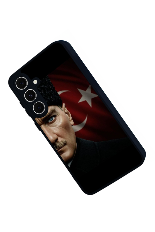 Samsung Galaxy S24 FE Uyumlu Mustafa Kemal Ataturk Tasarımlı Glossy Premium Kılıf