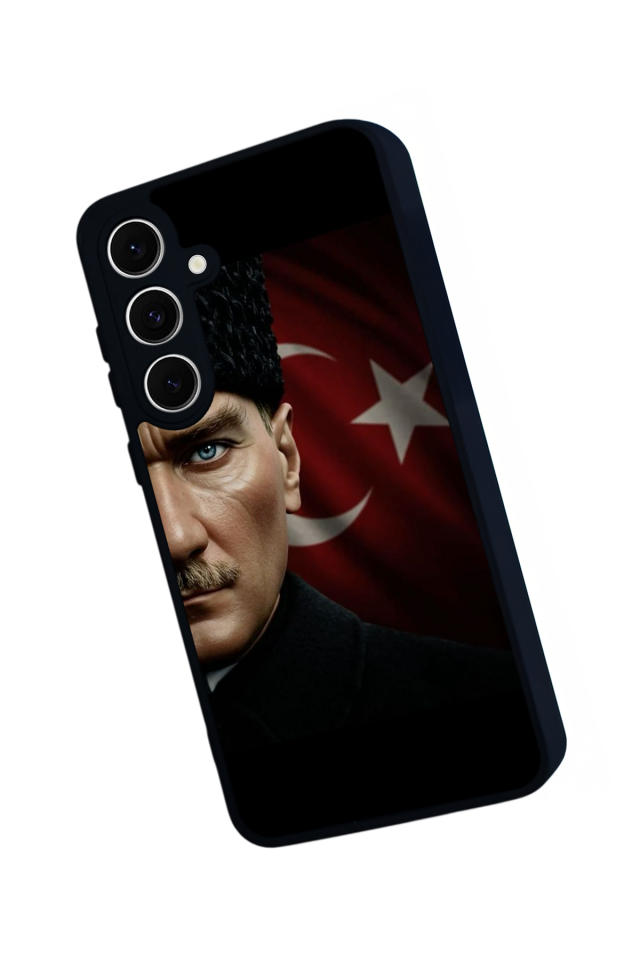 Samsung Galaxy S24 FE Uyumlu Mustafa Kemal Ataturk Tasarımlı Glossy Premium Kılıf