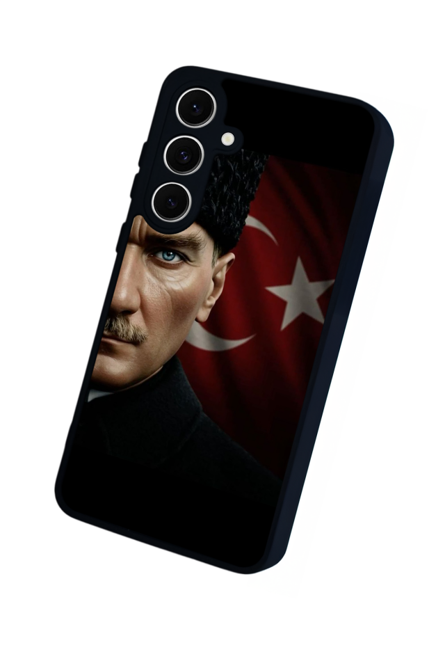 Samsung Galaxy S24 FE Uyumlu Mustafa Kemal Ataturk Tasarımlı Glossy Premium Kılıf
