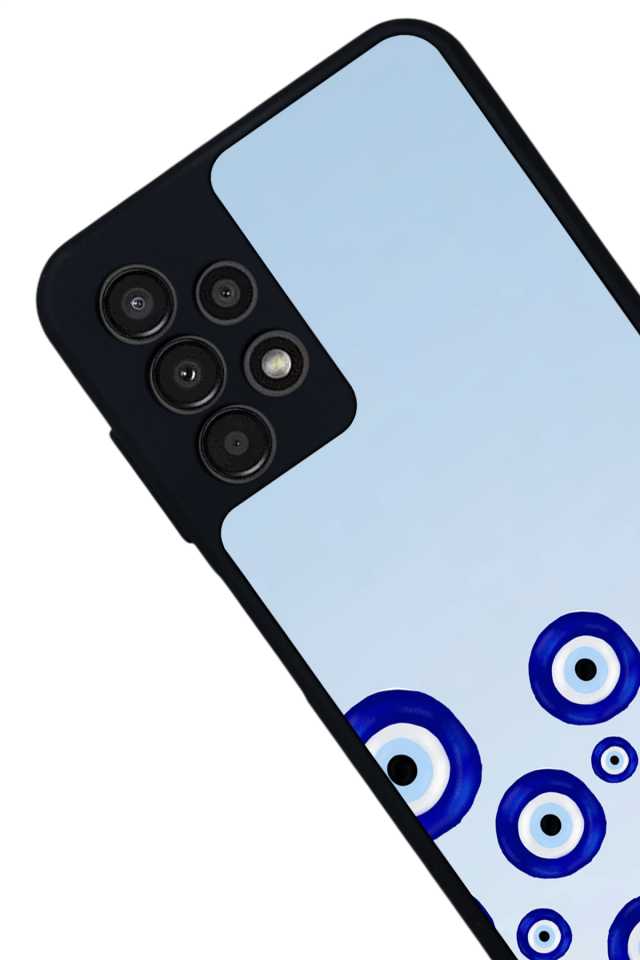Samsung Galaxy A13 Uyumlu Nazar Tasarımlı Glossy Premium Kılıf