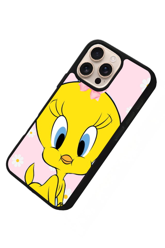 iPhone 15 Pro Uyumlu Tweety Tasarımlı Glossy Premium Kılıf