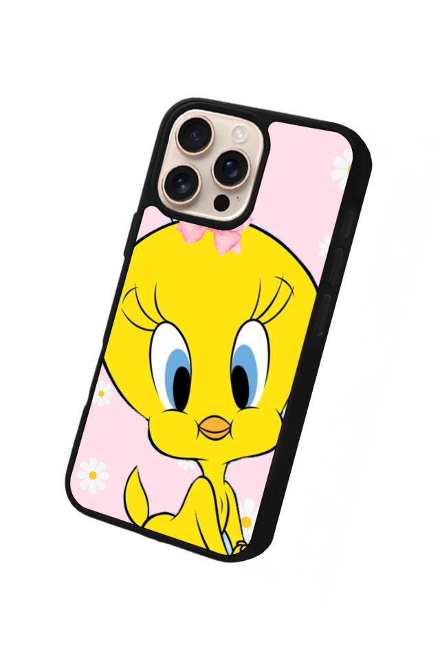 iPhone 15 Pro Uyumlu Tweety Tasarımlı Glossy Premium Kılıf