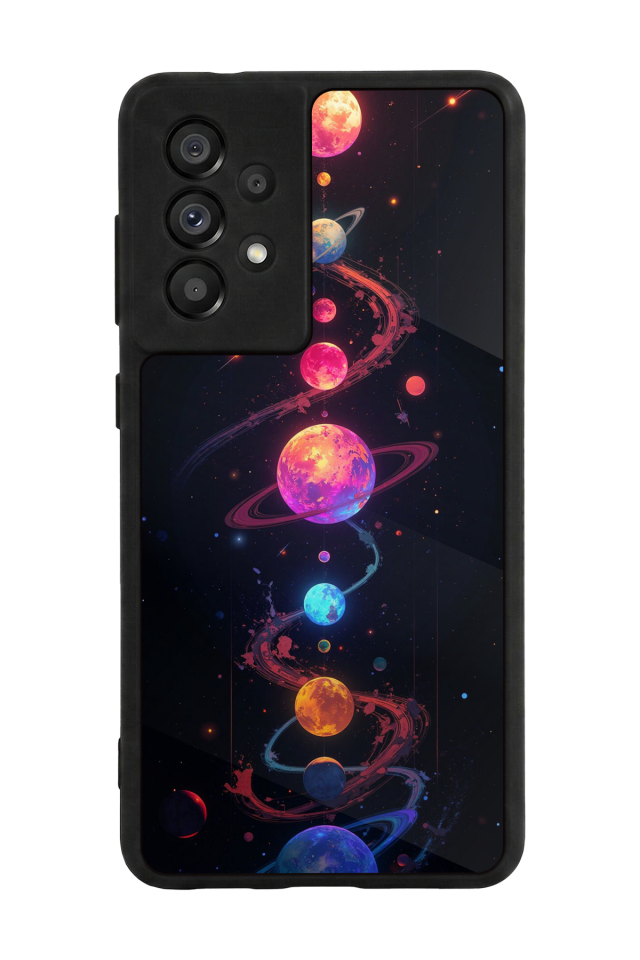 Samsung Galaxy A73 Uyumlu Uzay Tasarımlı Glossy Premium Kılıf