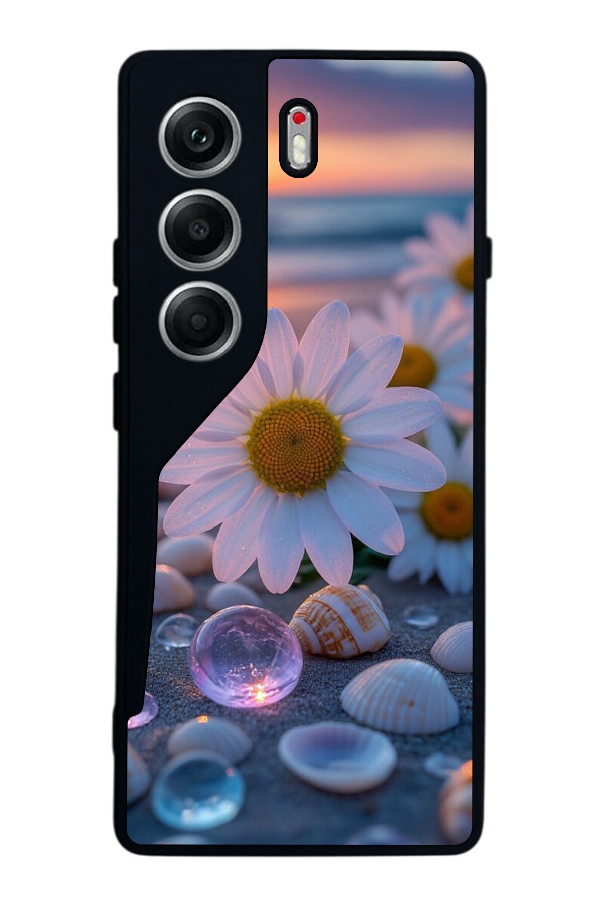 Tecno Camon 40 Uyumlu Cicek Tasarımlı Glossy Premium Kılıf