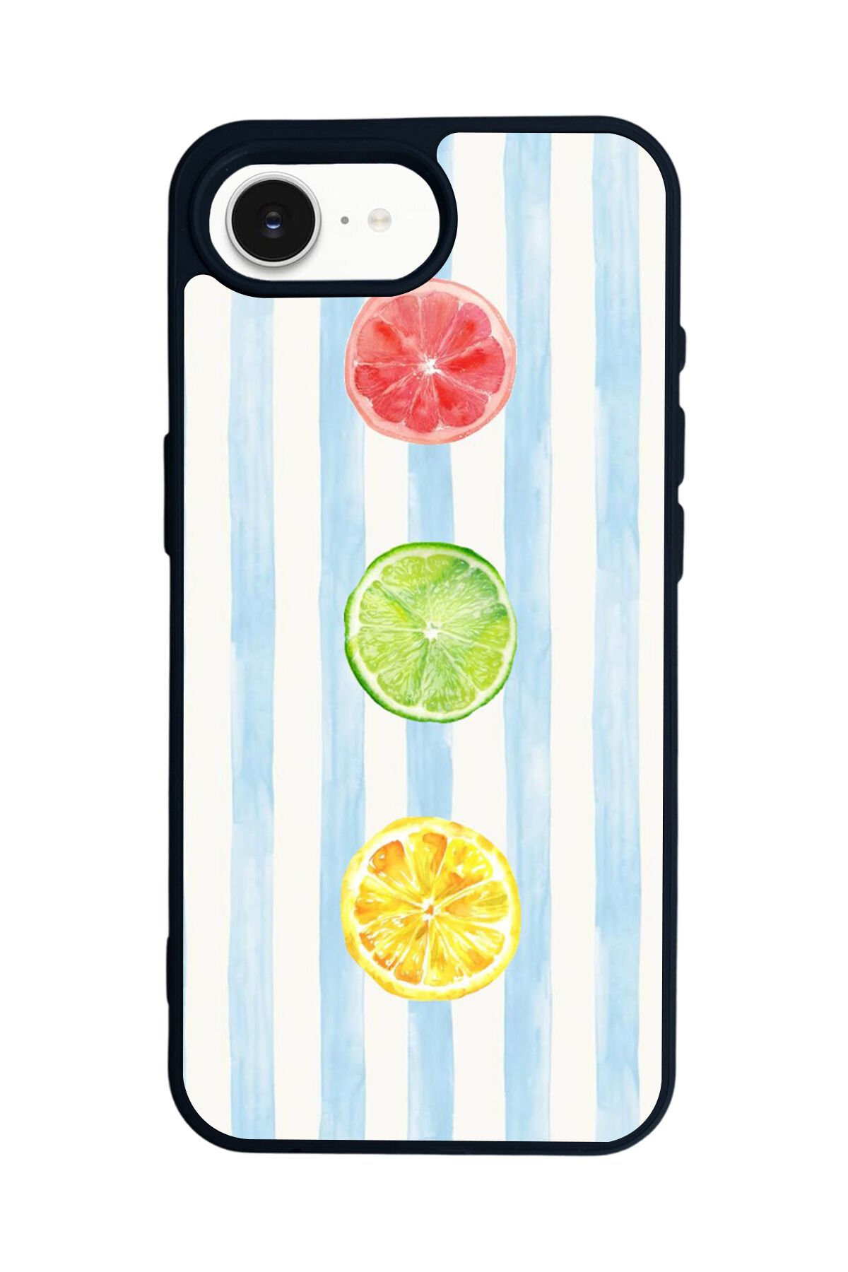 iPhone 16E Uyumlu Limon Tasarımlı Glossy Premium Kılıf